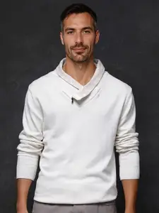 RARE RABBIT Men V-Neck Cotton Pullover Sweaters