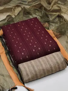 Maroosh Geometric Woven Design Cotton Jacquard Unstitched Dress Material