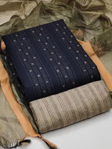 Maroosh Striped Zari Jacquard Cotton Unstitched Dress Material