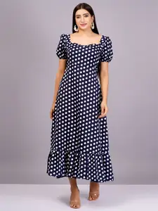 BAESD Polka Dots Printed Fit & Flare Maxi Dress