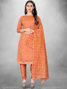 Maroosh Geometric Embroidered Chanderi Unstitched Dress Material