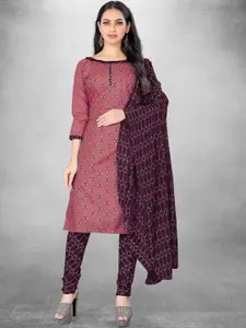 Maroosh Geometric Printed Unstitched Dress Material