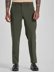 Snitch Men Smart Slim Fit Formal Trousers