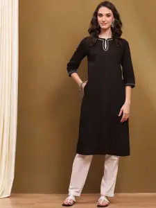 Biba Keyhole Neck Straight Kurta