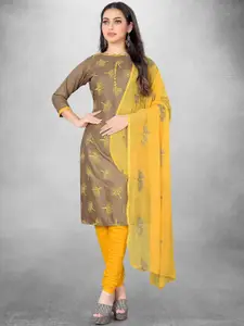 Maroosh Floral Embroidered Cotton Unstitched Dress Material