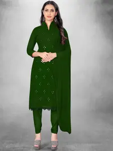 Maroosh Floral Embroidered Mirror Work Unstitched Dress Material