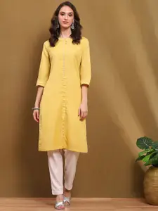 Biba Band Collar Straight Kurta