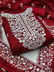 Maroosh Embroidered Thread Work Unstitched Dress Material