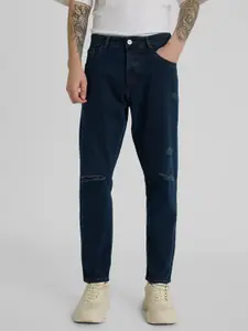 Snitch Men Comfort Relaxed Fit Mildly Distressed Stretchable Jeans