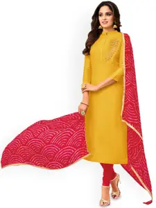 Maroosh Floral Embroidered Sequinned Unstitched Dress Material