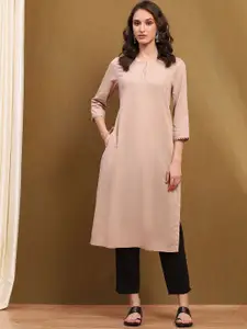 Biba Round Neck Straight Kurta