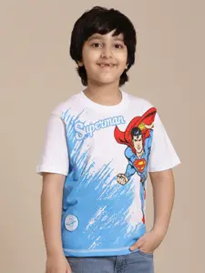 Kids Ville Boys Superman Graphic Printed Round Neck Cotton T-shirt