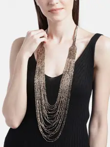 RICHEERA Gold-Plated And Silver-Toned Beaded Layered Necklace