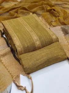 Maroosh Striped Woven Design Unstitched Dress Material