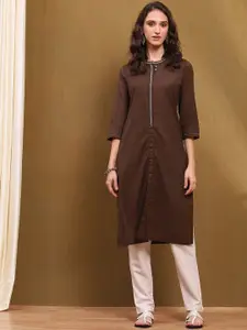 Biba Band Collar Straight Kurta