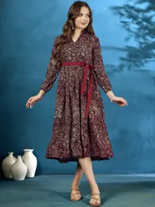 Anouk Women Printed Knee Lenght Ethnic Dresses