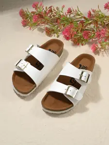 The Roadster Lifestyle Co Women Casual Open Toe Flats With Buckles