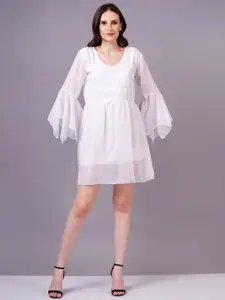 BAESD Women V-Neck Fit & Flare Mini Dress