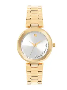 French Connection Women Embellished Dial & Stainless Steel Bracelet Style Straps Analogue Watch FCH08GM