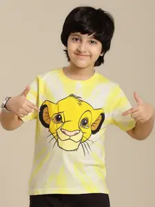 Kids Ville Boys Graphic Printed Round Neck Cotton Lion King T-shirt