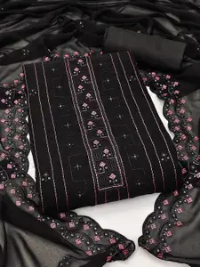 Maroosh Floral Embroidered Georgette Unstitched Dress Material