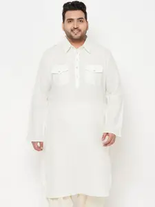 VASTRAMAY Shirt Collar Pathani Kurta