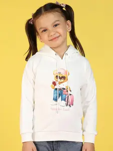 Nauti Nati Girls Printed Hooded Antimicrobial Pullover Sweatshirt