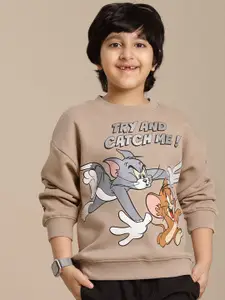 Kids Ville Tom & Jerry Printed Oversized Fit Sweatshirt For Boys