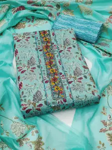 Peachmode Printed Pure Cotton Sequinned Unstitched Dress Material