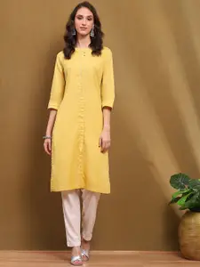 Biba Band Collar Regular Straight Kurta