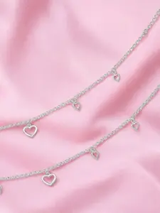 Taraash Set Of 2 925 Sterling Silver Anklet