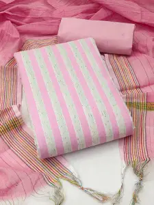 Maroosh Striped Woven Design Cotton Jacquard Unstitched Dress Material