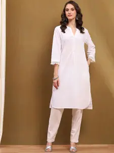Biba Mandarin Collar Straight Kurta