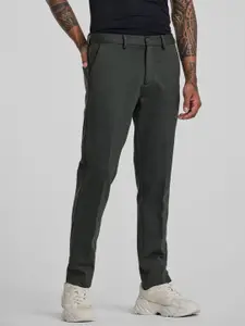 Snitch Men Smart Slim Fit Regular Trousers