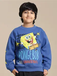 Kids Ville Sponge Bob Squarepants Printed Oversize Sweatshirt For Boys