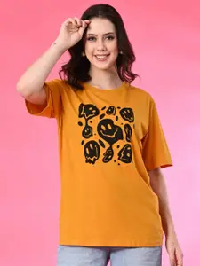 Funday Fashion Women Printed Applique T-shirt