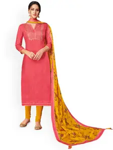 Maroosh Floral Embellished Unstitched Dress Material