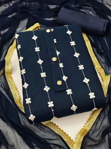 Maroosh Floral Embroidered Mirror Work Unstitched Dress Material