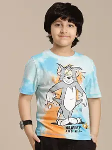 Kids Ville Boys Tom & Jerry Graphic Printed Round Neck Cotton T-shirt