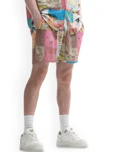 ONLY Women Humour and Comic Printed Mickey Mouse High-Rise Shorts