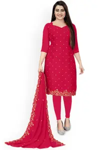 Maroosh Ethnic Motifs Embellished Georgette Unstitched Dress Material