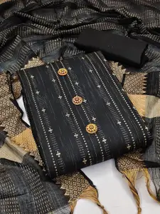 Maroosh Striped Unstitched Dress Material