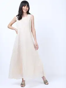 Vishudh Ethnic Motifs Woven Design Maxi Dress