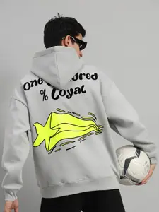 GRIFFEL Men Printed Hooded Sweatshirt