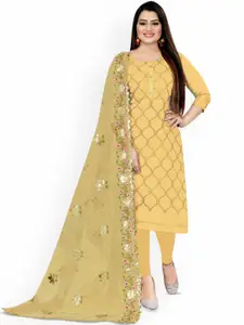 Maroosh Geometric Embroidered Zari Unstitched Dress Material