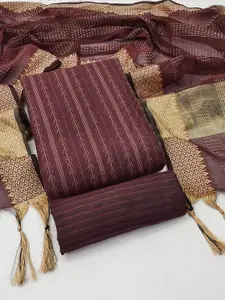 Maroosh Striped Woven Design Unstitched Dress Material