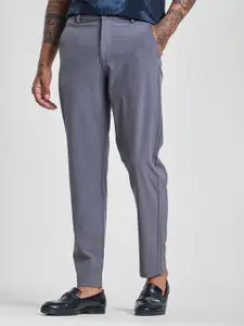 Snitch Men Smart Slim Fit Regular Trousers