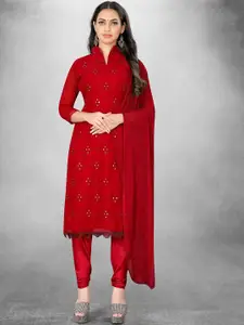 Maroosh Embroidered Mirror Work Unstitched Dress Material