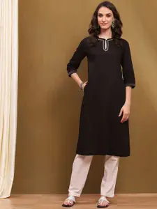 Biba Keyhole Neck Straight Kurta