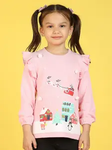 Nauti Nati Girls Printed Sweatshirt